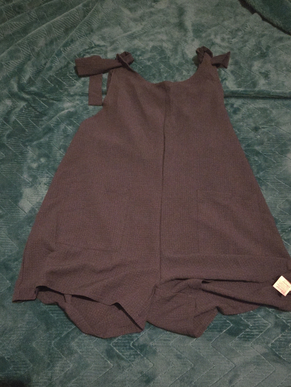 Womans Tie-Shoulder Romper in Dark Blue